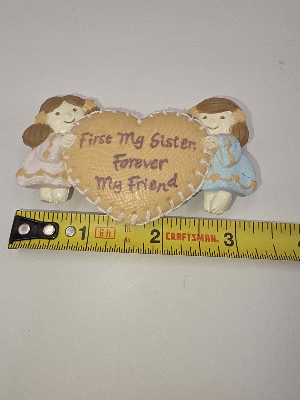 Fridge Magnet- First My Sister Forever My Friend (Missing Wings) Angels Heart - Picture 3 of 4